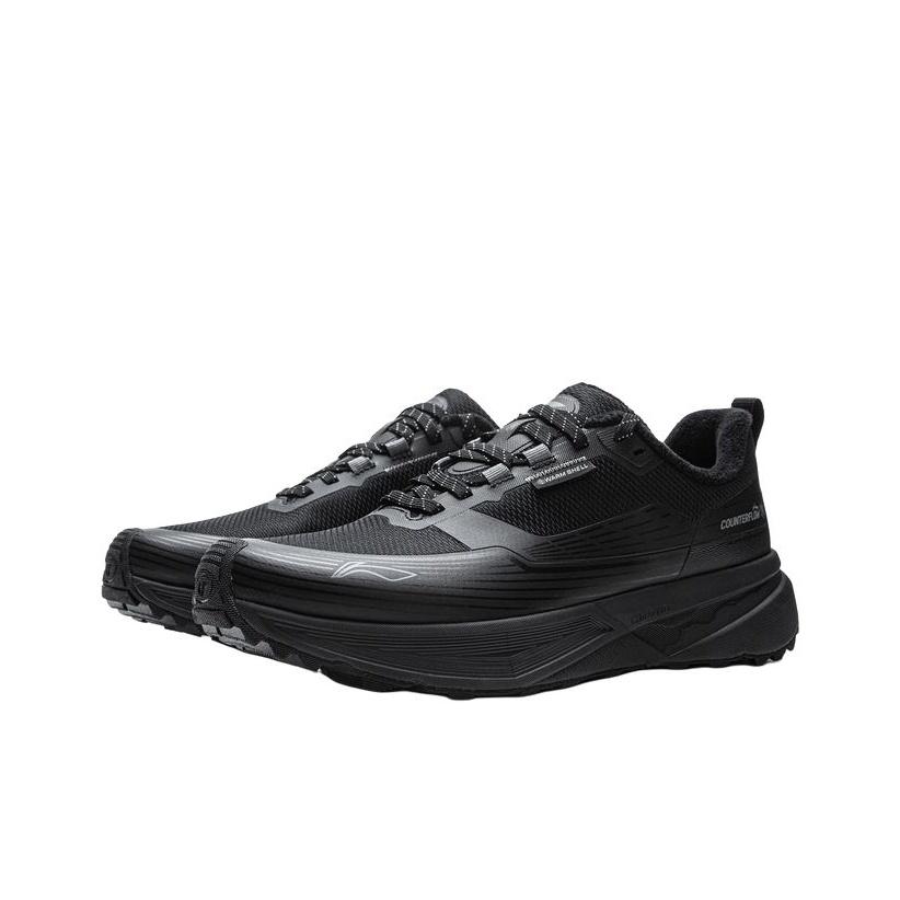 Li Ning Outdoor CF Fleece Comfortable Fashionable Simple Breathable Shock Absorbing Wear Resistant Low Top Hiking Shoes Unisex Hiking Shoes AHCV085-13