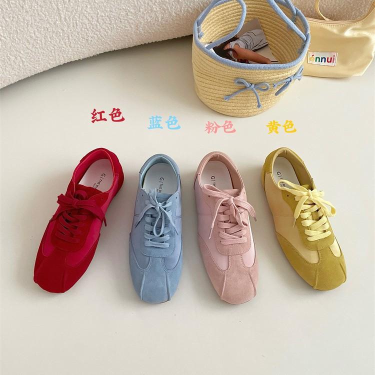 Ballet training shoes women's 2025 spring and autumn new retro soft-soled flat-soled casual sports waffle Forrest Gump shoes