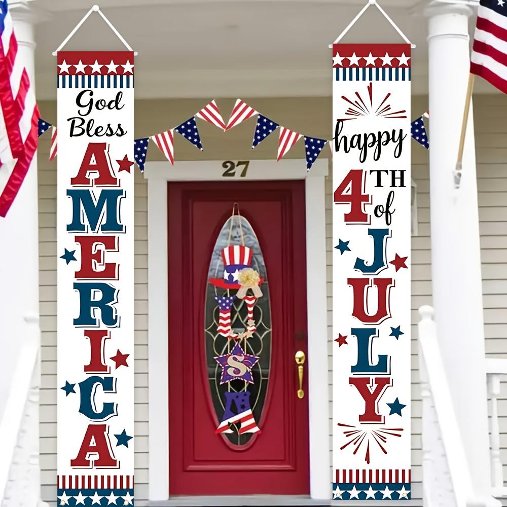 250 Anniversary Porch Banner 2026 USA America Patriotic Hanging Banners 250 Anniversary Party Door Banner for Room House