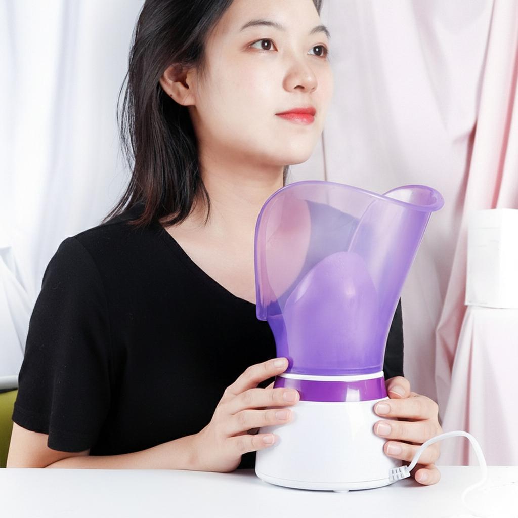 ABBP-Facial Steamer 50ML Nano Hot Sprayer Skin Moisturizing Face Humidifier Pores Cleansing Deep Hydration Control Oil EU Plug