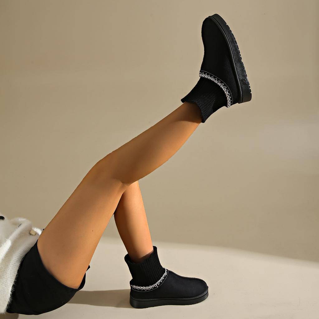 Mao Mao thick-soled slippers women's 2025 winter new fur integrated outer wear heightened bag head drag thickened velvet snow boots