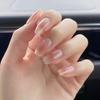 Huanhuan Press-On Nails: White Boiled Water, Concubine Hua Style, Transparent Nude, Ganlu Temple Manicure