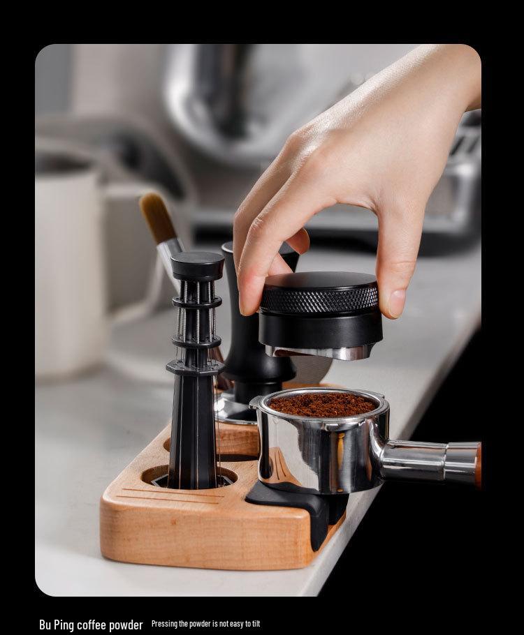 Beechwood Coffee Tamper Base & Dosing Cup Holder