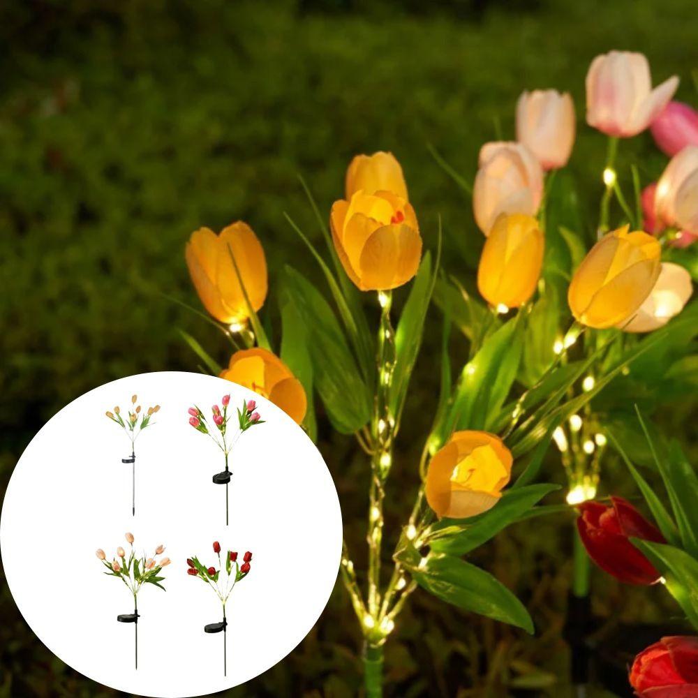 LED Lights Solar Garden Lights 7 Head Tulip Flower Solar Tulip Flower Lights Balcony