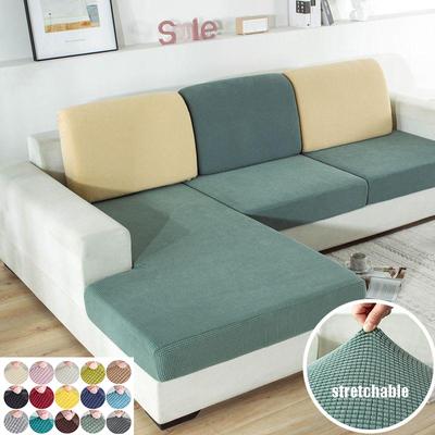 Solid Color Sofa Cover Seat Backrest Cushion Mattress Polar Fleece Sectional Corner Couch Slipcover Chaise Lounge Protector Case