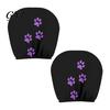 Cute Animal Print Auto Interior 2Pcs Universal Car Headrest Cover with Purple Cat Paw Print, Elastic Lover Upgrades Seat Protector for Most Vehicles,