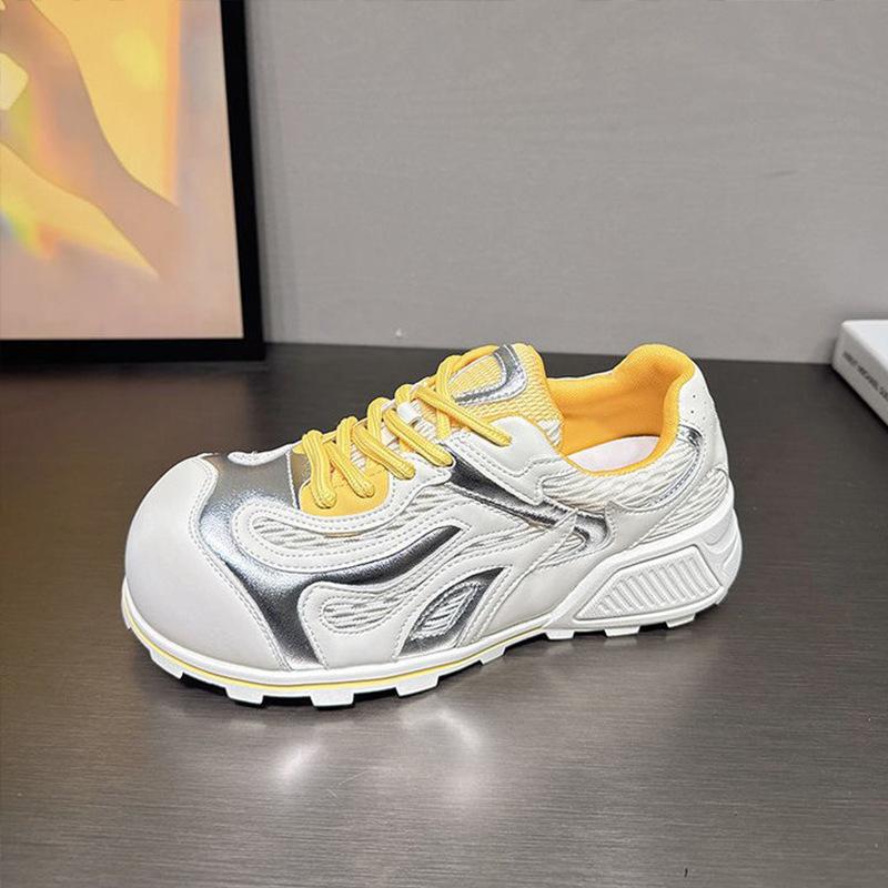 Versatile platform women's spring and summer new retro lace-up breathable height-increasing sports and leisure shoes