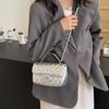 New fashionable high-end diamond chain bag versatile portable shoulder oblique span women's bag
