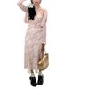 2026 Design Sense Fashion French Light Pink Suspender Floral Dress Women's New Holiday Temperament Long Dress Tide