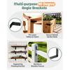 4PCS 90 Degree Angle Iron, Heavy Duty Steel Corner Brace, L Shaped Bracket for Wood Shelves, Floating Shelves, Desk Furniture Connection