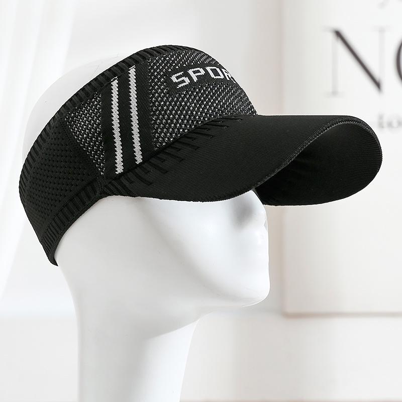Women's Lightweight Breathable Knitted Ponytail Sun Hat - UV Protection, Topless Design for Sports