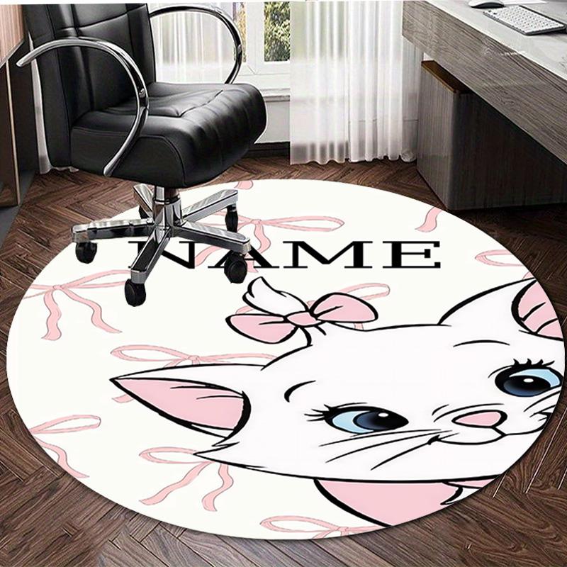 Personalized M-Marie Round Chair Office Rug - Perfect for Mat, Office Chair & More - Ideal Gift for Birthdays and Holidays