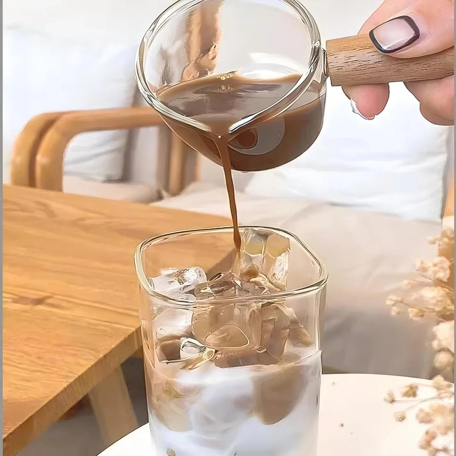 1pc Square Glass Coffee Mug with Lid and Straw Heat Resistant Transparent Milk Coffee Tea Juice Cups For Home Bar Drinkware