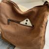 Large Capacity Stitching Contrast Canvas Bag Women's Crossbody Bag Student Class Commuter Bag