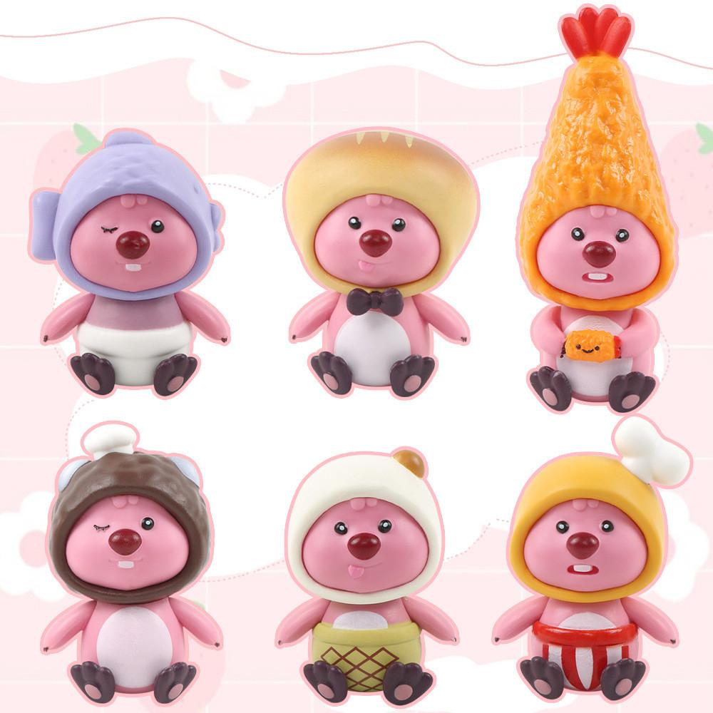 Loopy Foodie Biber PVC Figur Handgefertigt Auto Schreibtisch Ornament Mädchen Geschenk