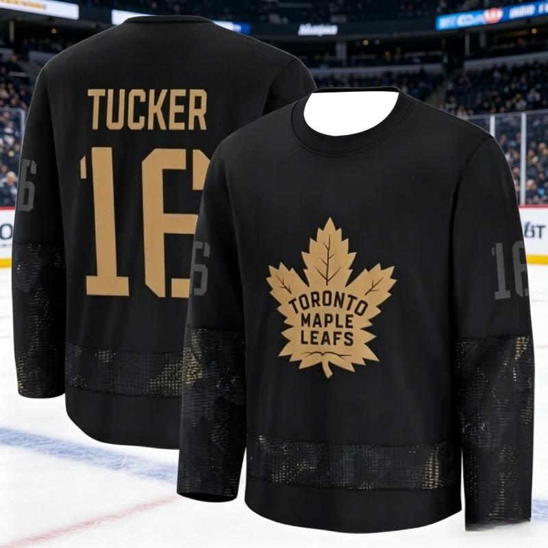 Men's New Ice Hockey Training Shirt - Maple Leaf Fan Series 3D Print - Breathable, Quick-Drying Long-Sleeved Kids