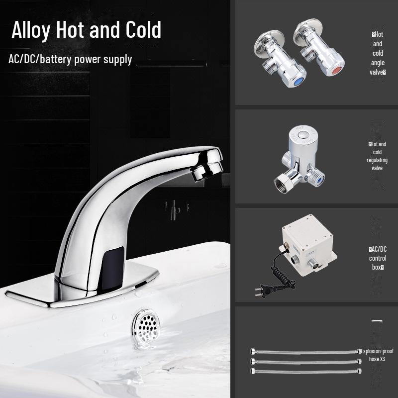 Smart Automatic Infrared Dual-Temperature Faucet for Hands-Free Washing