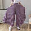 Damen Elegante Chiffon Hose mit hoher Taille und weitem Bein Lässige Koreanische Mode Plissierte Lockere Hose Kleidung Comodi Pantalones De Mujer