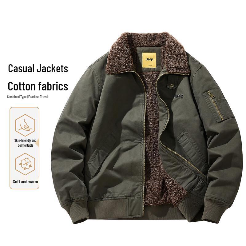 

JEEP Men s Plush Lined Thickened Casual Jacket 2XL