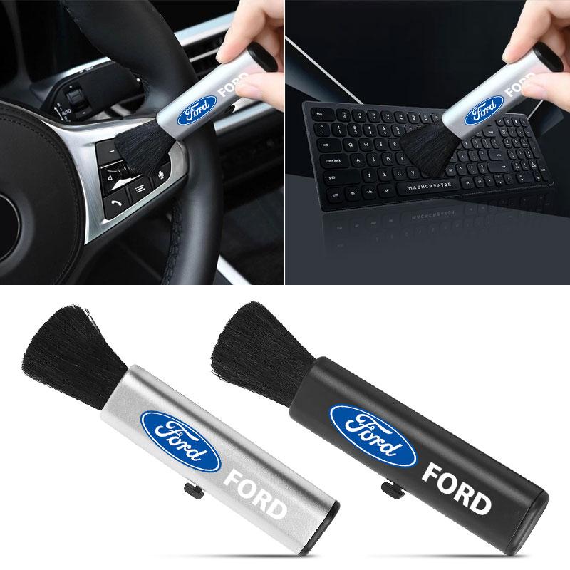 Retractable Car Air Vent Cleaning Brush Car Badge Detail Dust Remover For Ford Mondeo MK1 MK2 MK3 MK4 MK5
