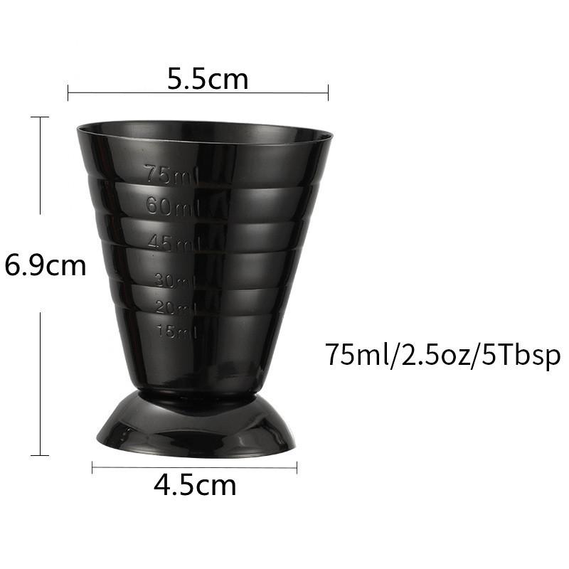 75 ml 304 stal nierdzewna koktajlowy jigger barmański magiczny miarka uncjowa mikser do napojów impreza barmańska akcesoria barmańskie