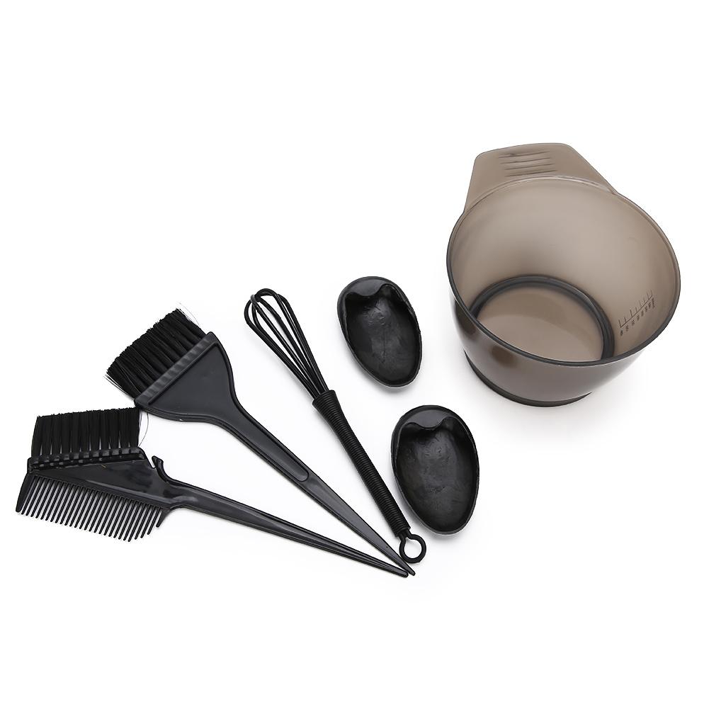 Hair Colo Brush Hair Tint Salon Mixing Bowl Anti‑Slip Hair Dyeing Styling Tool(Black )