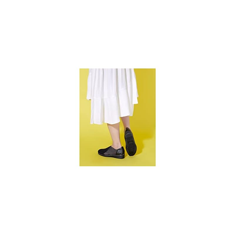 [Pansy] 7054 Women's Shoes, 3E Width, Mesh Knit, Breathable, Stretchy, 23.0cm, Silver