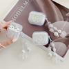 Laser Bow for AirPods 1 Generation Protective Cover Second Generation 1 Generation Pro1 Apple Bluetooth Headset Transparent Case