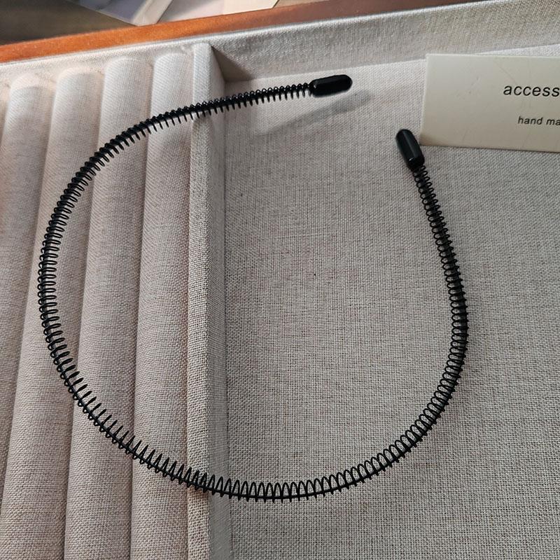 

Хороший Прочный Черный Сплав Унисекс Безель Головной убор для Женщин Мужчин Девочек Повязка на голову Резинки Обруч для Спорта Умывания Аксессуары для волос