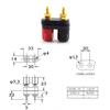 3 Typen Rot Schwarz Bananenstecker Paar Klemmen Buchse 4mm Stecker Verstärkerklemme Polklemme Bananen Audio Lautsprecher Buchse