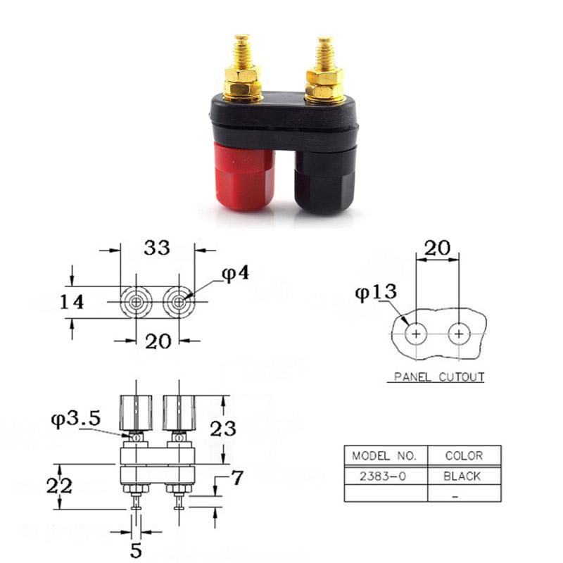 3 Typen Rot Schwarz Bananenstecker Paar Klemmen Buchse 4mm Stecker Verstärkerklemme Polklemme Bananen Audio Lautsprecher Buchse