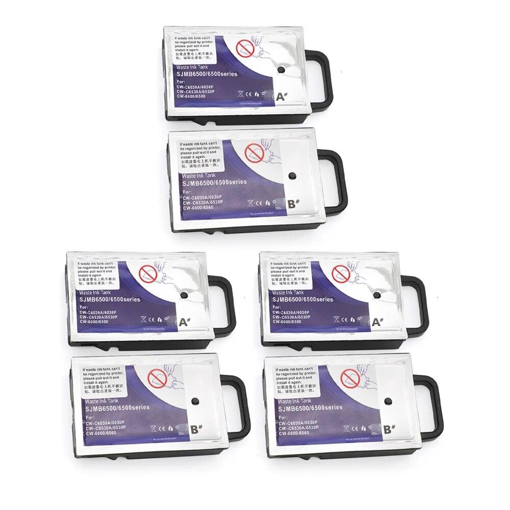 NOVA caixa de manutenção SJMB6500 SJMB6000 para impressora EPSON ColorWorks CW-C6030A C6030P C6530A C6530B Tanque de manutenção A+Bmodelo 1 conjunto