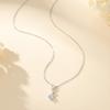 Banyan Tree S925 Silver Moissanite Six-Claw Women's Necklace - Simple Fashion Clavicle Chain