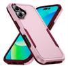 For iPhone 16 Case PC+TPU Military Grade Drop Protective Phone Cover - White+Pink