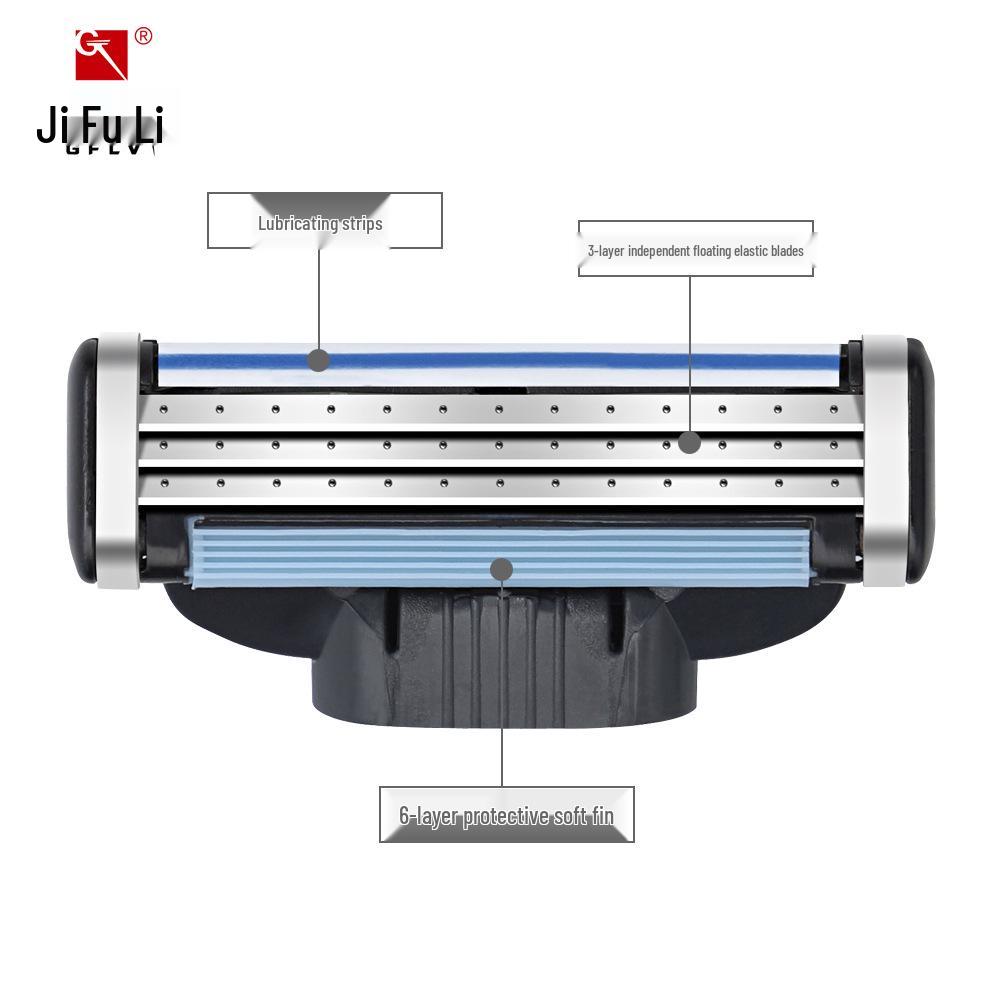 Gillette Triple Blade Men's Manual Razor with 4 Heads