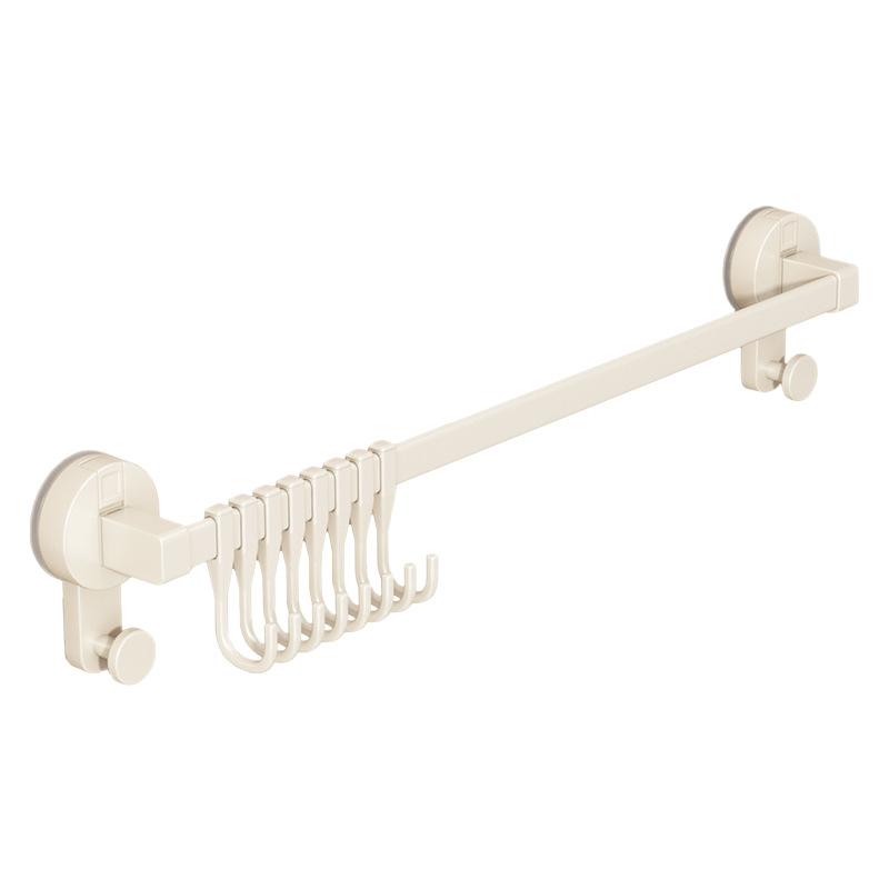 Milk White Suction Cup, Kitchen Hook, Knife, Pot Lid, Spoon, Shovel, Wall-mounted Multi-functional Row of Non-punching Shelves