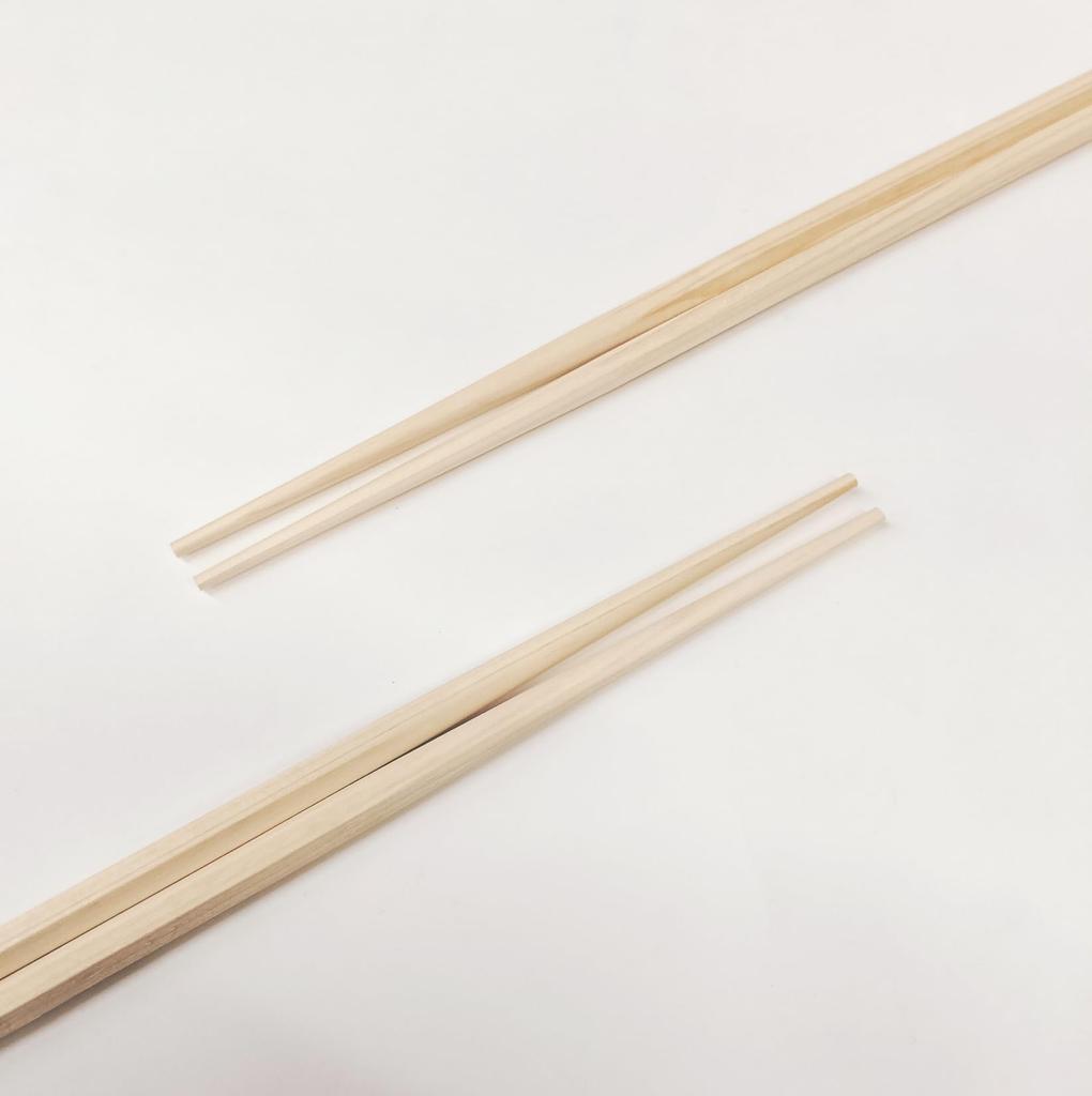 Iwai Sangyo Japanese Cypress Hexagonal Chopsticks, 24cm, 100 Pairs, White Banded, Commercial Use