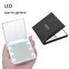 Portable Mini LED Luminous Makeup Mirror - Folding Square with Light & Custom Logo Option