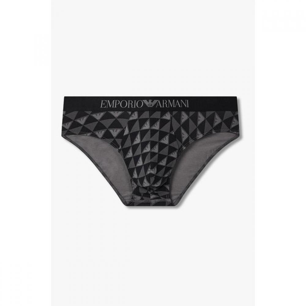 Emporio Armani Мужские хлопковые слипы с логотипом  0815311037 L(105)