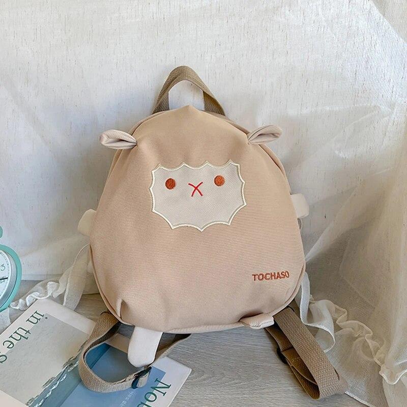 Cute Cartoon Baby Backpack Canvas School Bags for Girls Boys Portable Kindergarten Kids Backpacks for Travel Infant Bag Small Size