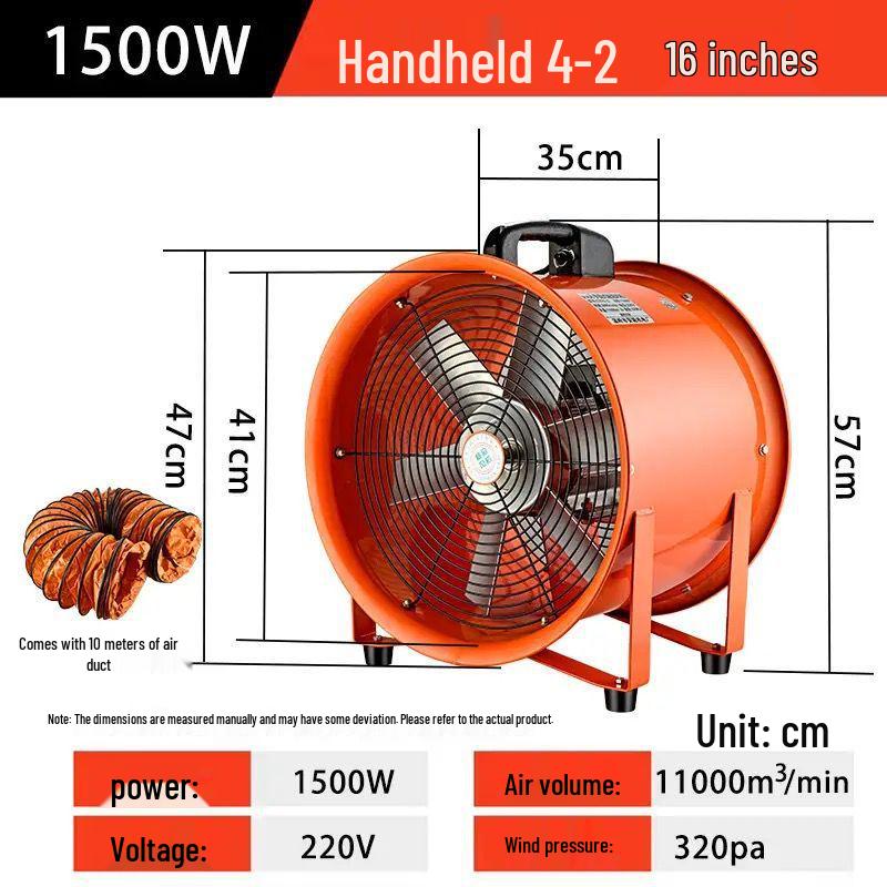 220V Portable Axial Exhaust Fan Blower for Industrial Ventilation