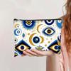 Selling Devil's Eye Canvas Cosmetic Bag Student Stationery Zipper Pencil Case Ladies Cosmetic Bag