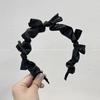 Korean version ins summer bow headband solid color sweet fabric headband wearing versatile hair accessories for women