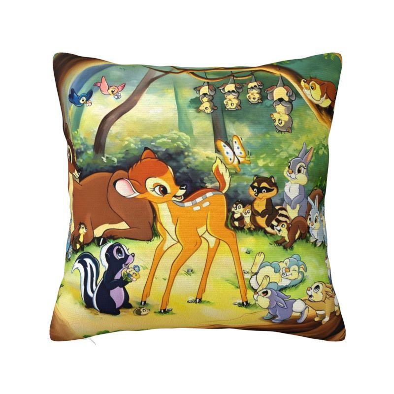 Custom Disney Film Bambi Cartoon Luxury Pillow Cover Living Room Decoration Anime Deer Cute Car Cushion