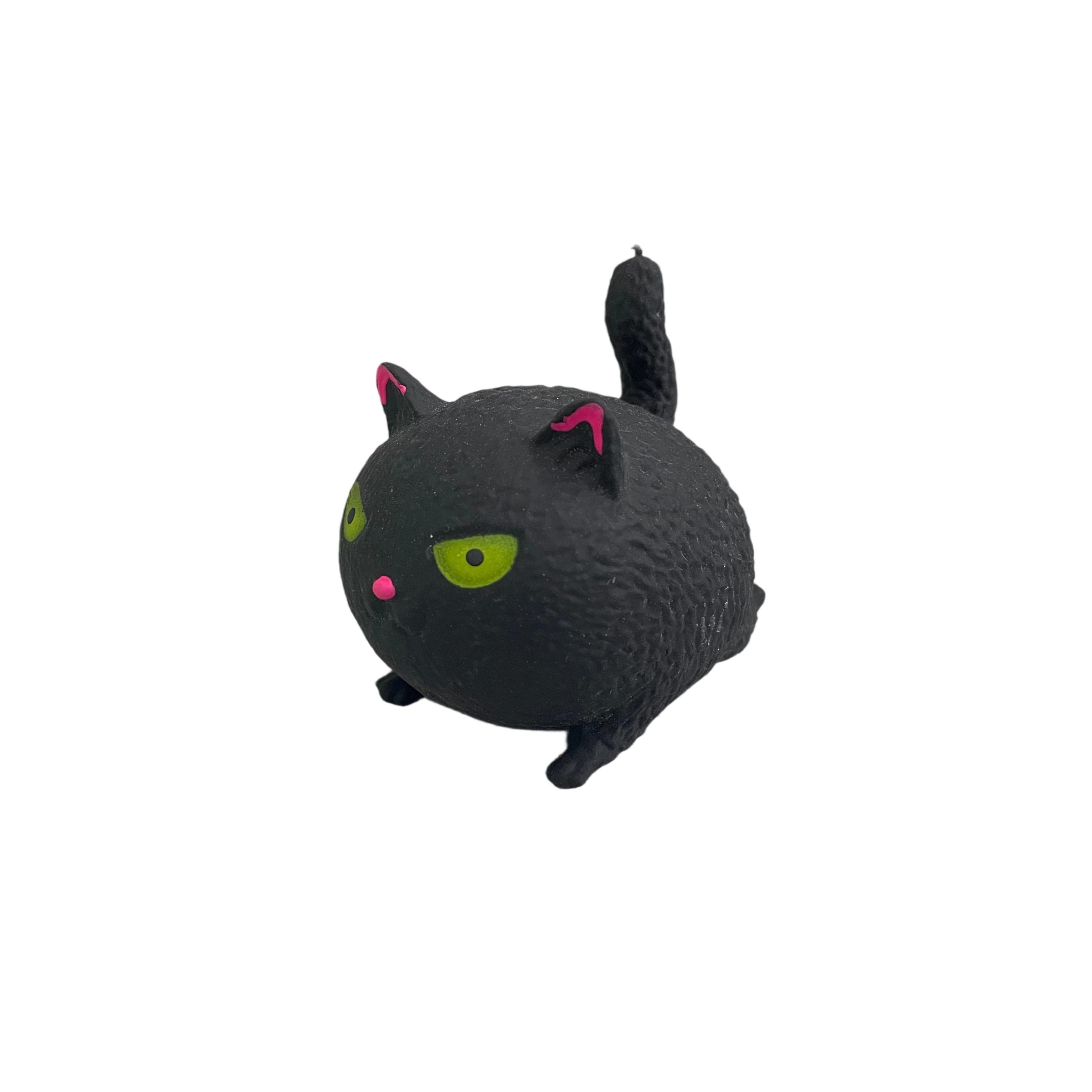 Boze Kat Knijp Muziek Vent Poppetje Bal Zacht Dier Fidget Hand Tafel Speelgoed Decompressie Knijp Hond Huisdier Decompressie Cadeau black