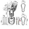 304 Stainless Steel Swing Hanger for Ceiling Wooden Porch Hanging , Hooks Degree Rotate