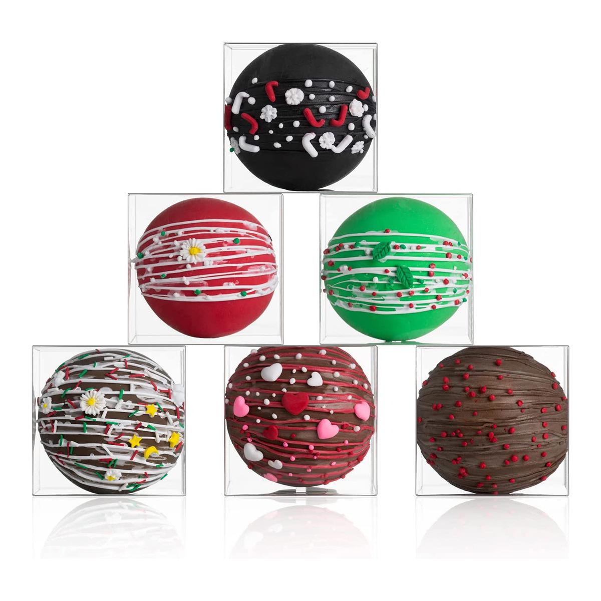 Transparent Cross-Border Christmas Gift & Pastry Packaging Box 7.6*7.6*7.6cm прозрачный