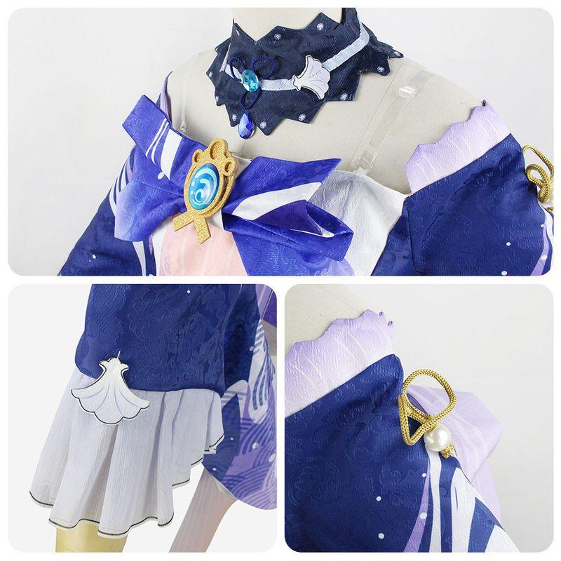 Coral Palace Kokomi Cosplay Costume, Kokomi Five-Star Coral Palace Cosplay Anime Performance Costume Now Available