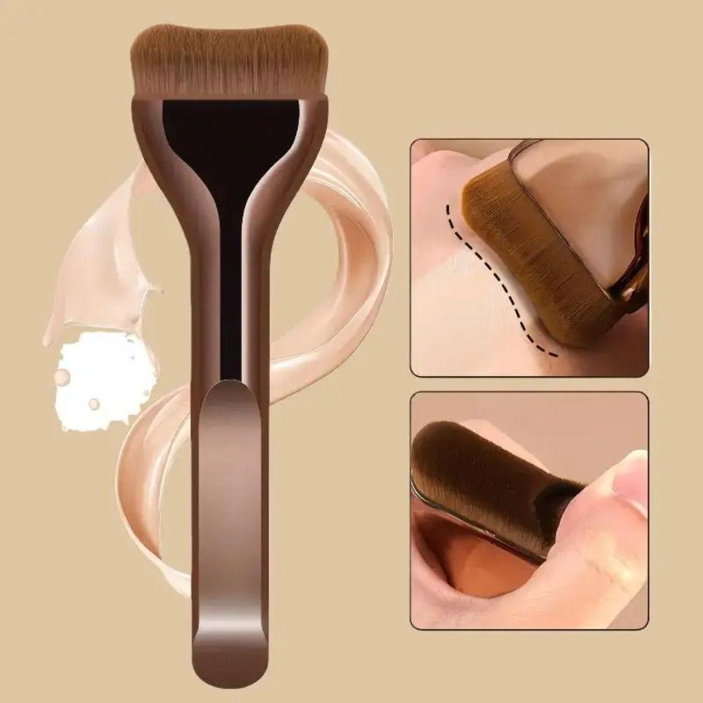 2Pcs Soft Bristle Foundation Makeup Brushes Powder Concealer Applicator  Makeup Application