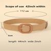 Striped elastic waistband for women's fashion square buckle elastic weaving bohemian PP grass wide waistband